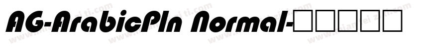 AG-ArabicPln Normal字体转换